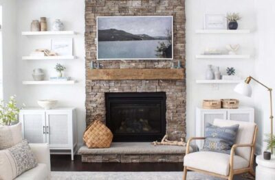 Casa di Sassi Matera Kwick Stack living room fireplace