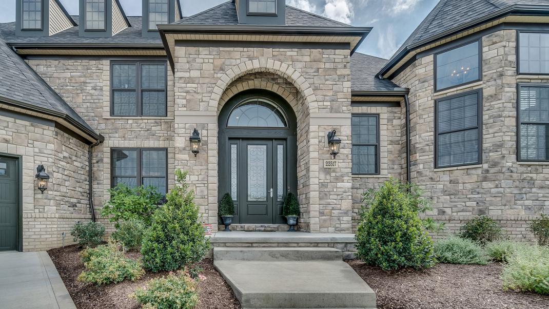 A Home Exterior featuring Casa di Sassi Stone Veneer