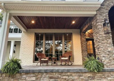 A Matera Ledgestone covered porch